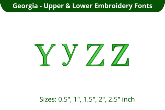 Georgia Font YZ: Elegant Embroidery for Personalized Gifts