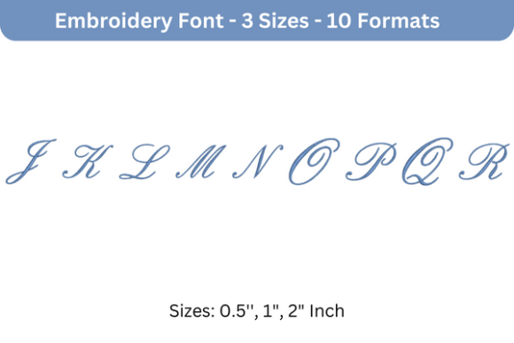 Review: English Font Uppercase J to R for Apparel