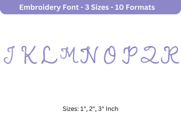 Romantic Font Uppercase J to R for Boutique Apparel