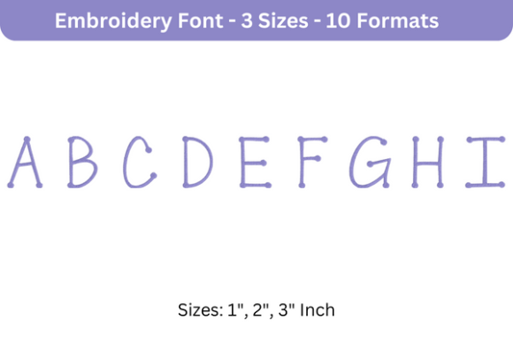 Scrap Girl Dots Font A to I: An Embroidery Review