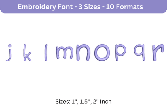 Second Grader Font J to R: Holiday Embroidery Review